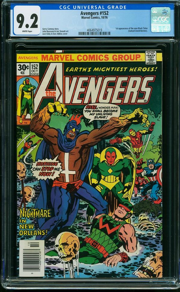 Image for Avengers #152 CGC 9.2