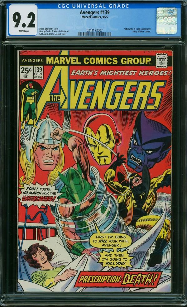 Image for Avengers #139 CGC 9.2