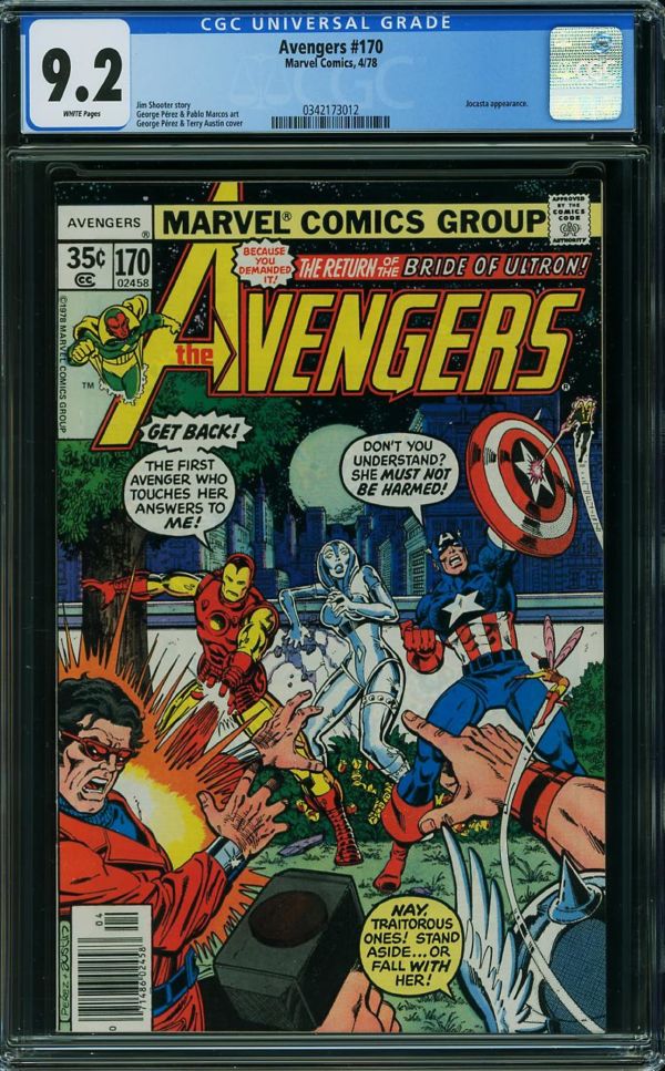 Image for Avengers #170 CGC 9.2