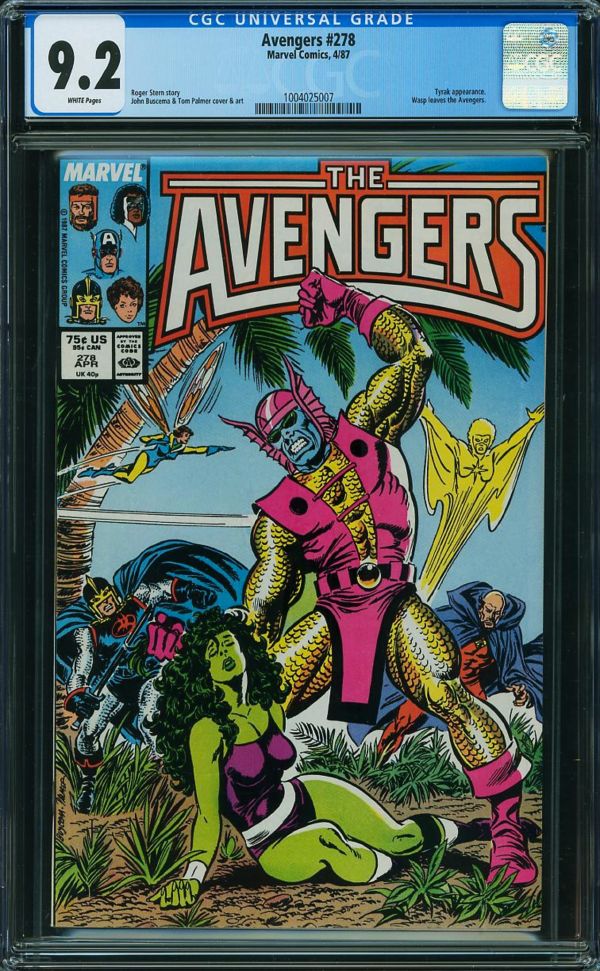 Image for Avengers #278 CGC 9.2