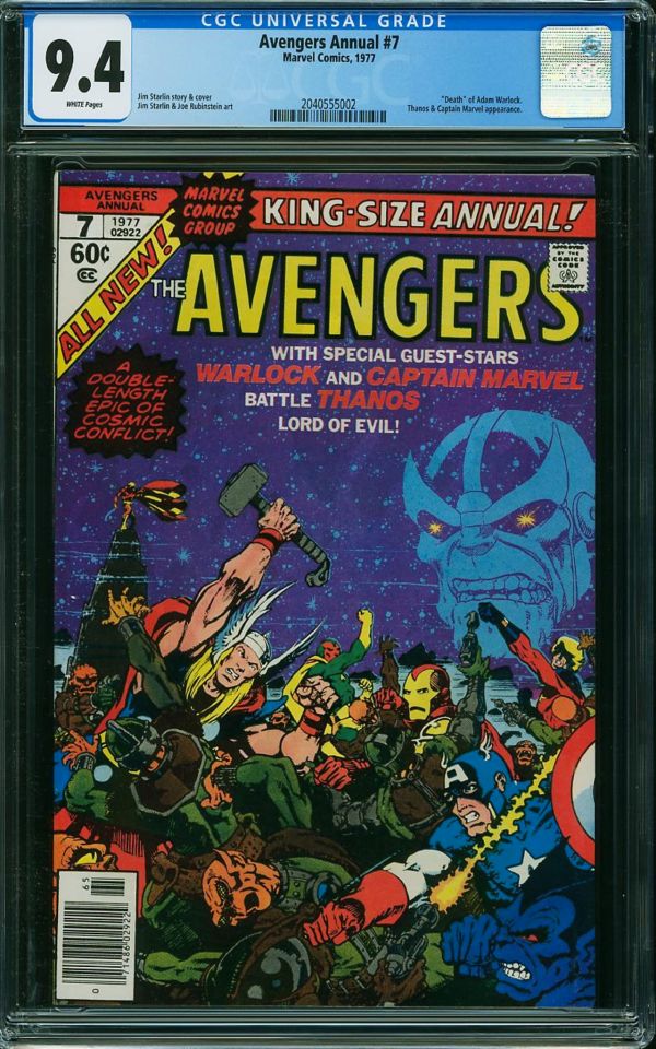 Image for Avengers Annual #7 CGC 9.4