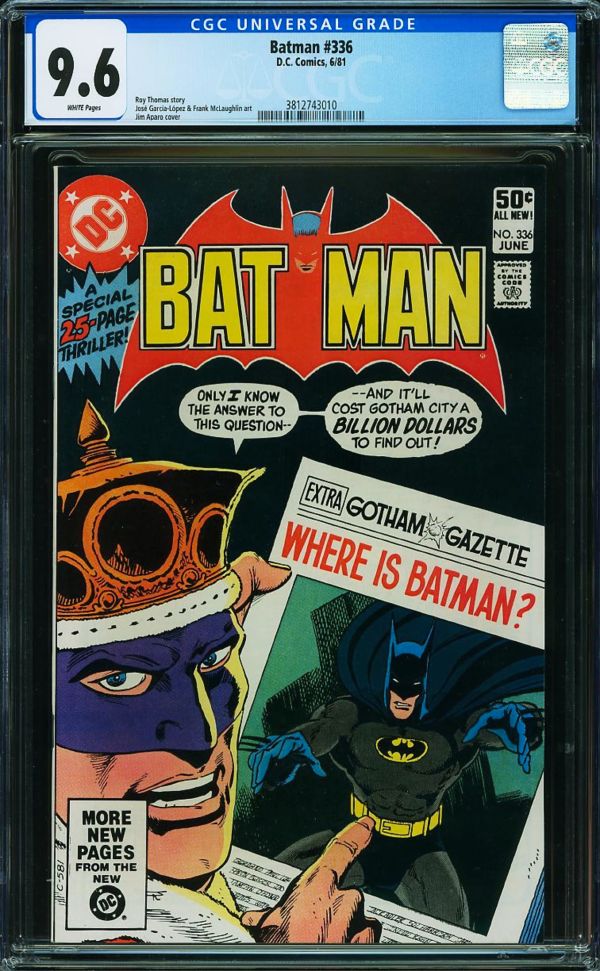 Image for Batman #336 CGC 9.6
