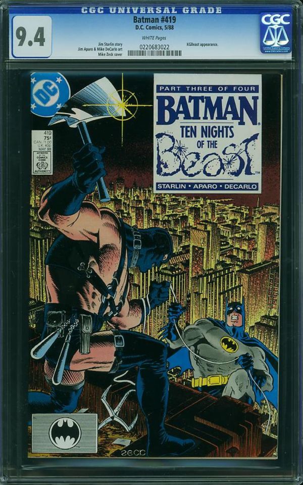 Image for Batman #419 CGC 9.4