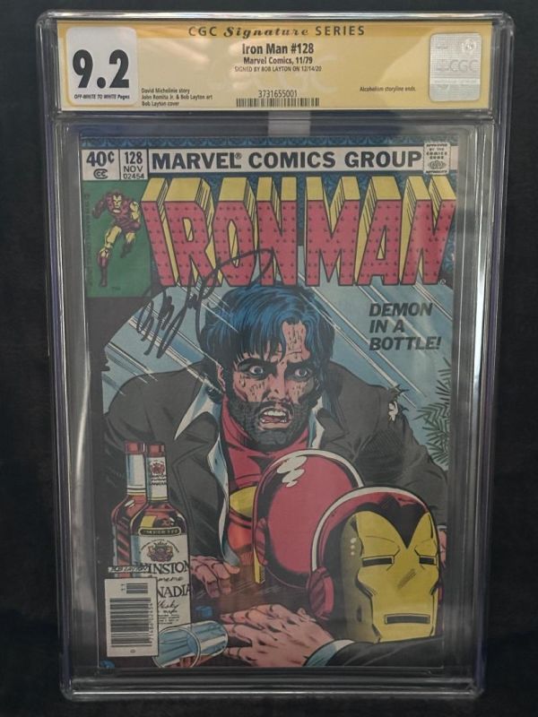 Image for Iron Man #128 CGC 9.2 Signed by Bob Layton