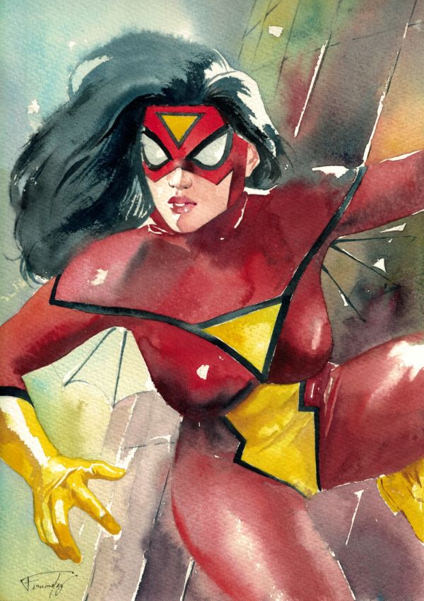 Image for Spider-Woman Watercolor Original Art
