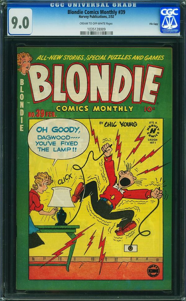 Image for Blondie Comics Monthly #39 CGC 9.0