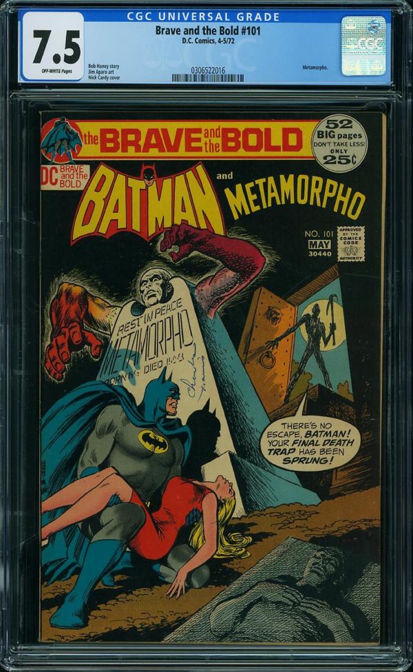 Image for Brave and the Bold #101 CGC 7.5