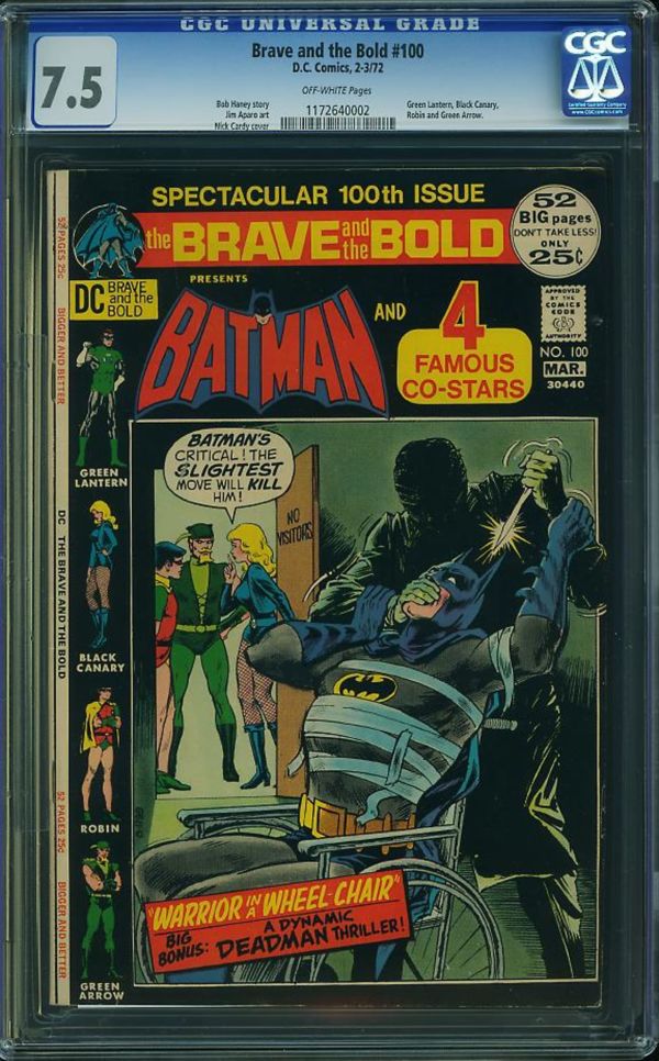 Image for Brave and the Bold #100 CGC 7.5