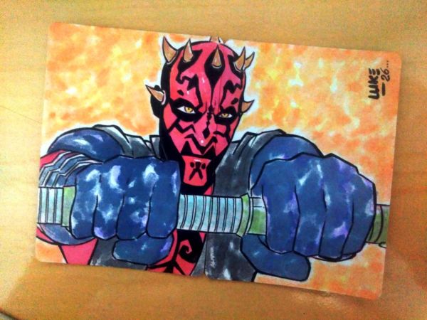 Image for SOLD!!!! Darth Maul double sketchcard 1/1 by Luke Barrows