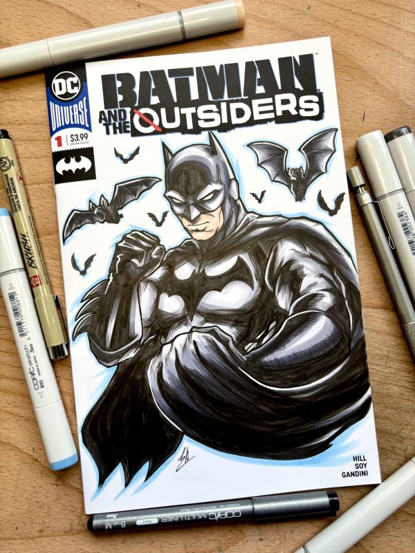 Image for Batman sketch cover by Kang Jing (KJ)