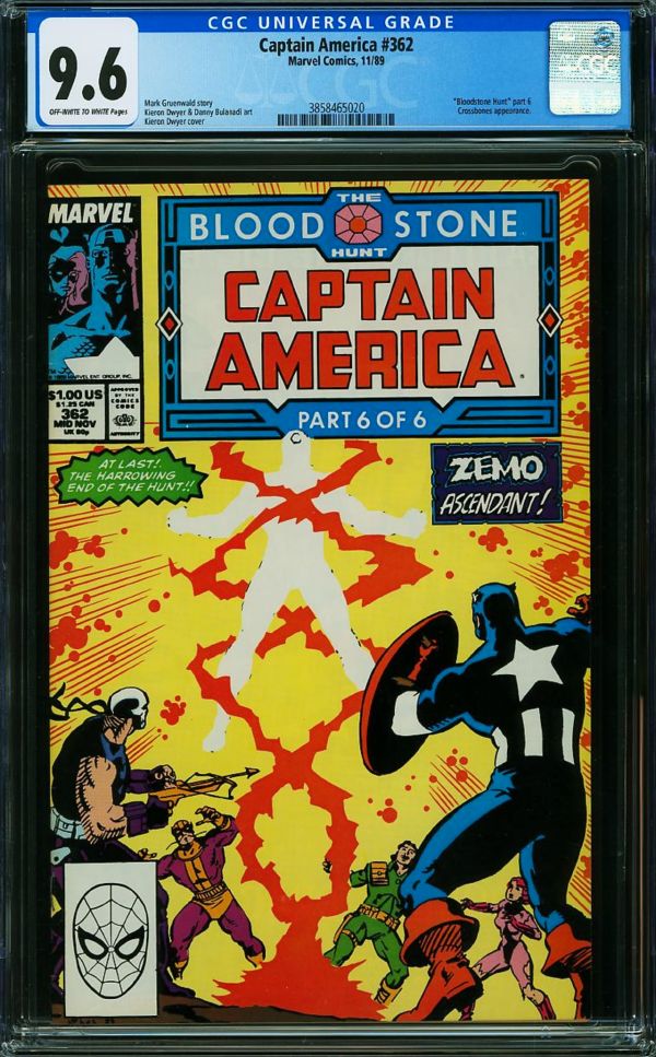 Image for Captain America #362 CGC 9.6