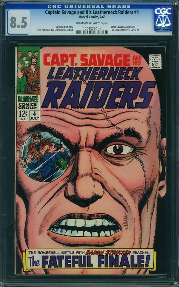Image for Captain Savage and His Leatherneck Raiders #4 CGC 8.5
