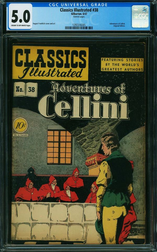 Image for Classics Illustrated #38 CGC 5.0 Adventures of Cellini