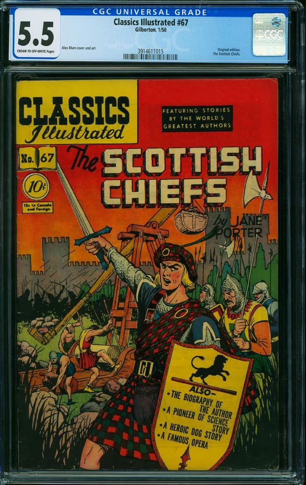 Image for Classics Illustrated #67 The Scottish Chiefs CGC 5.5