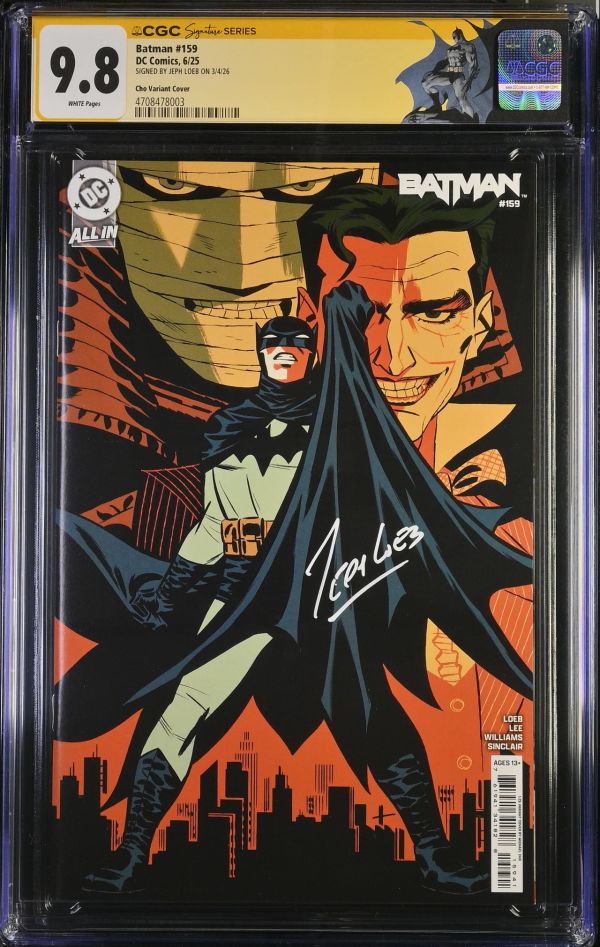 Image for Batman #159 CGC 9.8 Cho Variant Cover Signed by Jeph Loeb