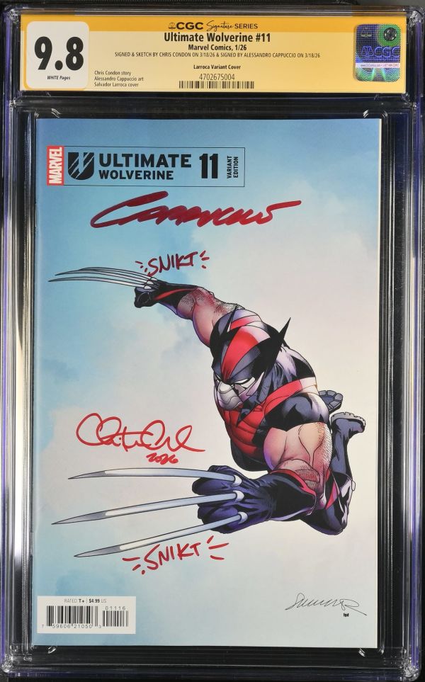 Image for Ultimate Wolverine #11 Larroca Variant CGC 9.8 Signed by Alessandro Cappuccio