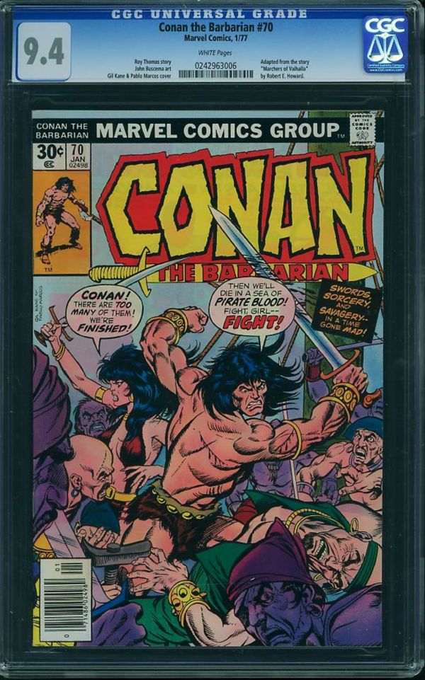 Image for Conan the Barbarian #70 CGC 9.4
