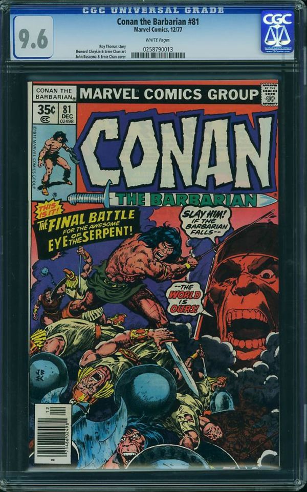 Image for Conan the Barbarian #81 CGC 9.6