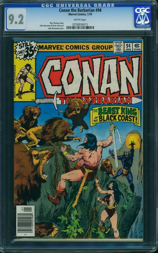 Image for Conan the Barbarian #94 CGC 9.2