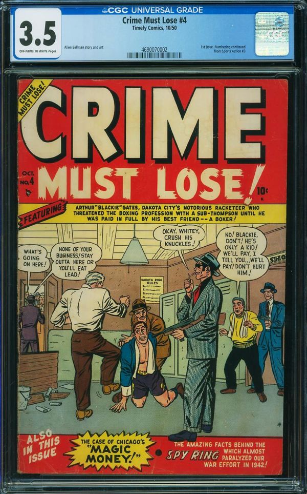 Image for Crime Must Lose #4 CGC 3.5