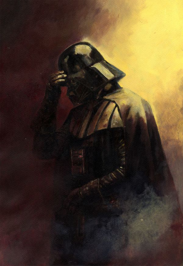 Image for dart vader | Oil on 300 gsm paper A3+  big size 