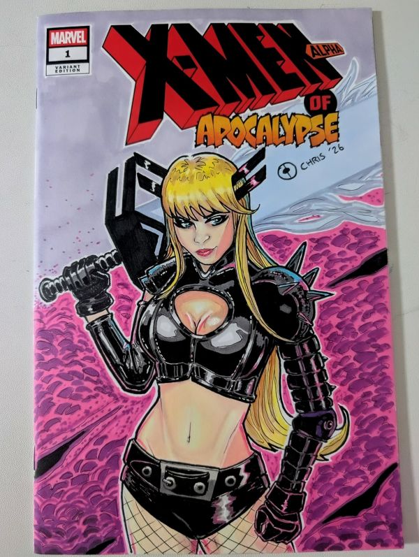 Image for Magik sketch cover drawn in ink and markers.