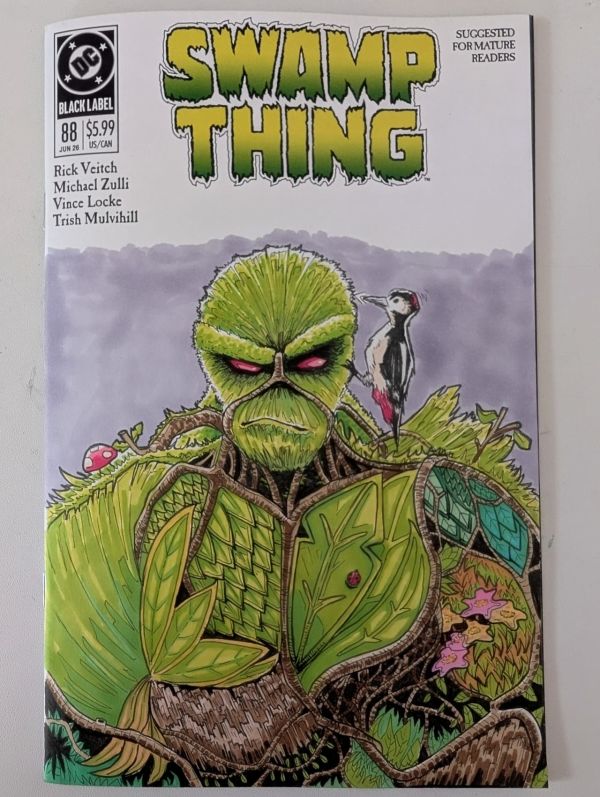 Image for Swamp Thing sketch cover drawn in ink and markers 