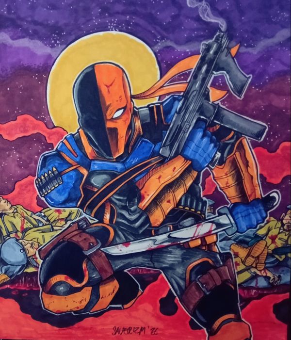 Image for Deathstroke 14x17 Freehand Art
