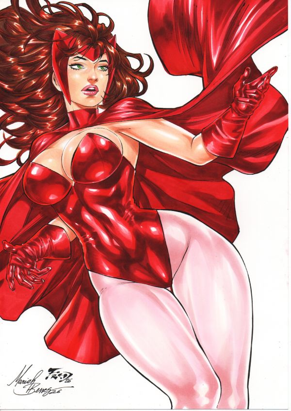 Image for Scarlet Witch Pin Up 9x12