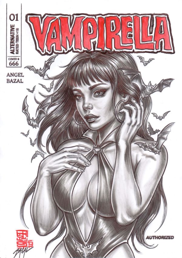 Image for Vampirella - SHROUDED IN DARKNESS / Bazal. 8,3x11,7 in.