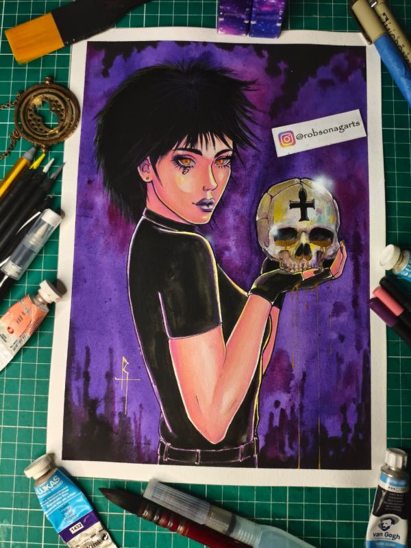 Image for Death from Sandman Fan Art by Robson Aguiar