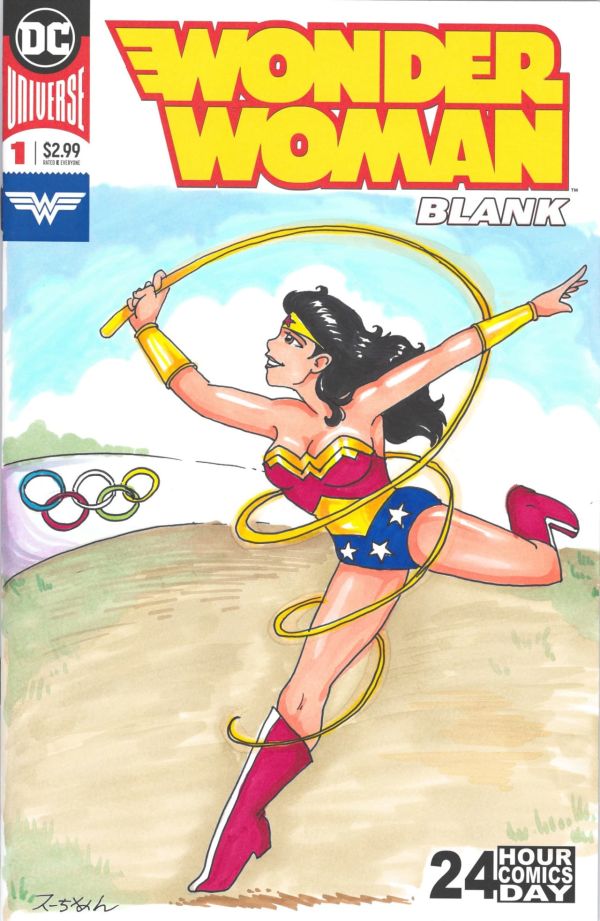 Image for Wonder Woman sketch cover by Sue Mewhiney