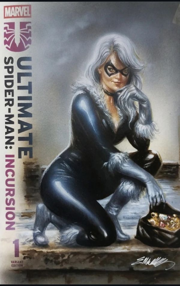 Image for Black cat acrylics by Manu Silva 