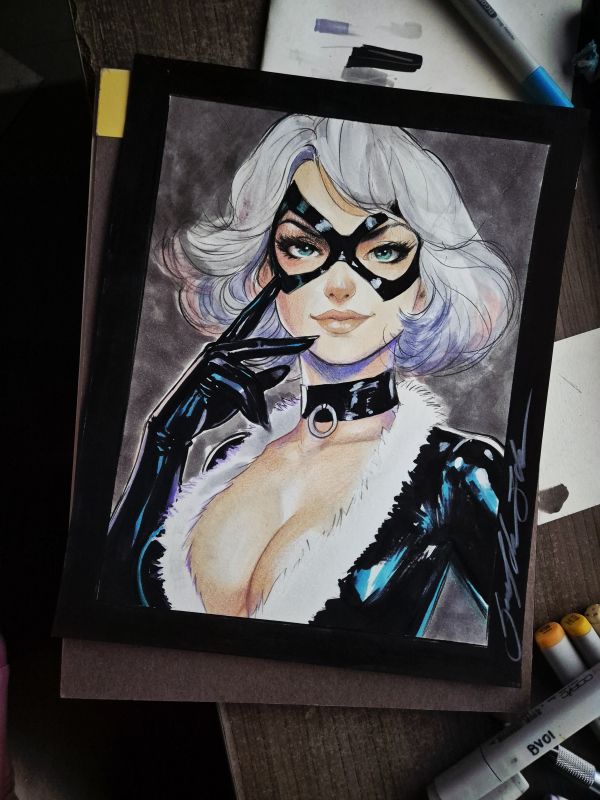 Image for Black Cat by Guilherme Silva - 9" x 11"