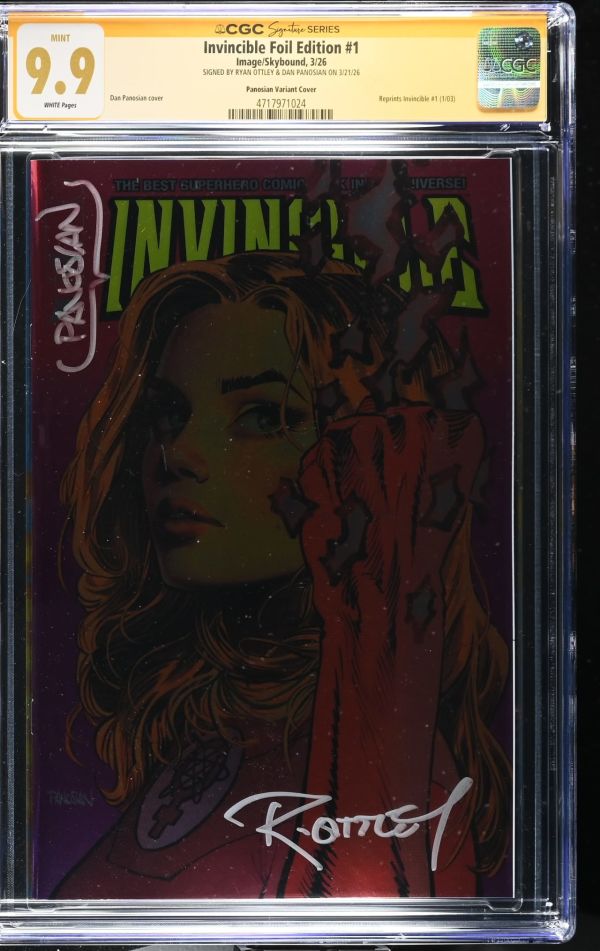 Image for Invincible Foil Edition #1 CGC 9.9 Signed by Dan Panosian