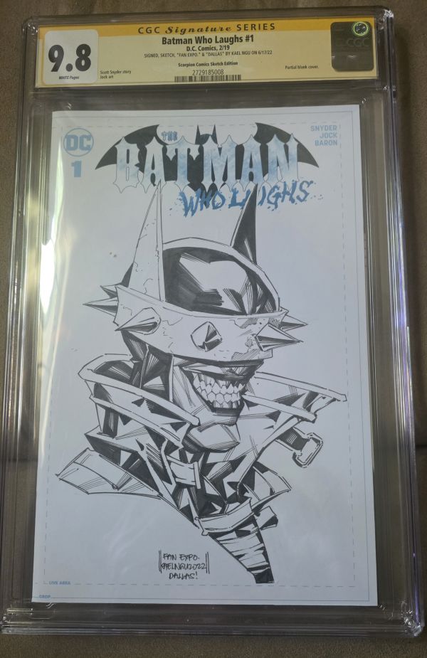 Image for Batman Who Laughs #1 CGC 9.8 Signed & Sketched by Kael Ngu