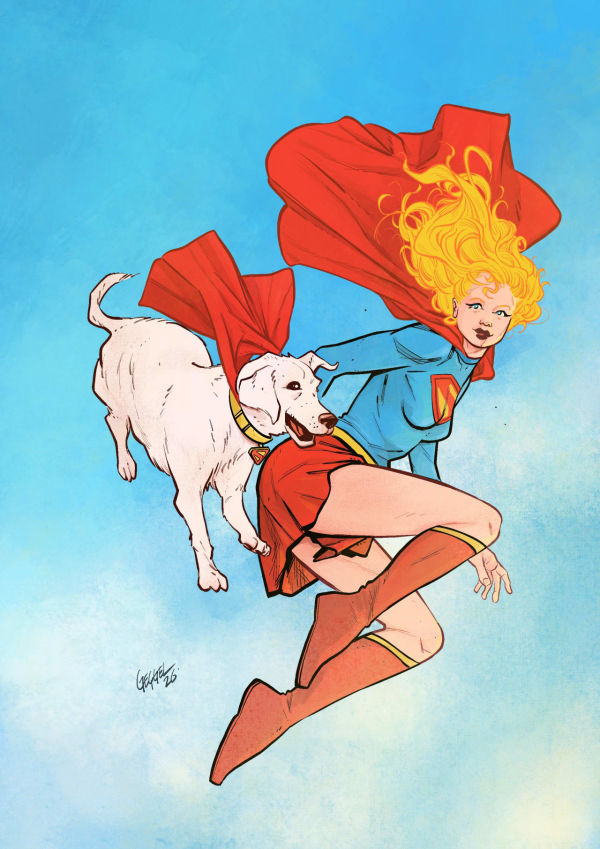 Image for Supergirl & Krypto Original B4-size Art Print