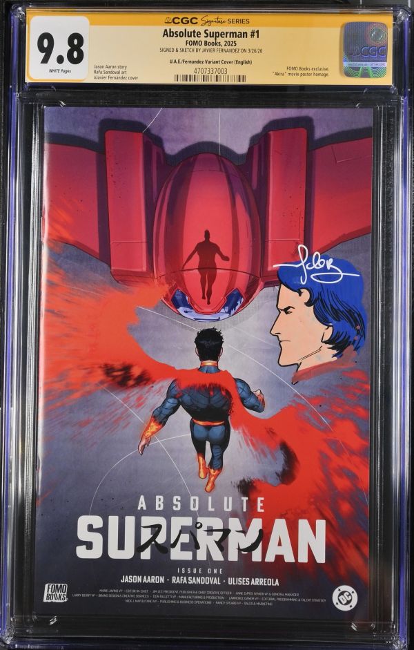 Image for Absolute Superman #1 CGC 9.8 Signed & Sketched by Javier Fernandez