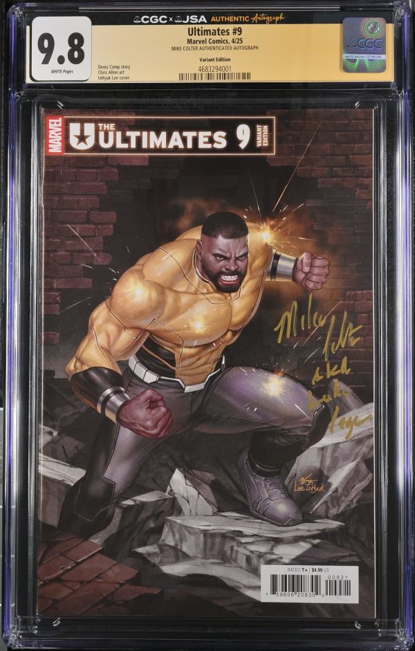 Image for Ultimates #9 | Variant Edition | CGC 9.8 | CGCxJSAMike Colter autograph deemed authentic by JSA.MIKE COLTER AUTHENTICATED AUTOGRAPHDeniz Camp storyChris Allen artInHyuk Lee cover
