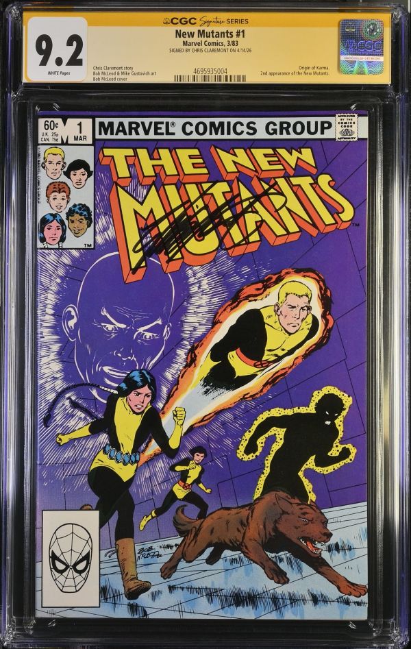 Image for New Mutants #1 CGC 9.2 Signed by Chris Claremont
