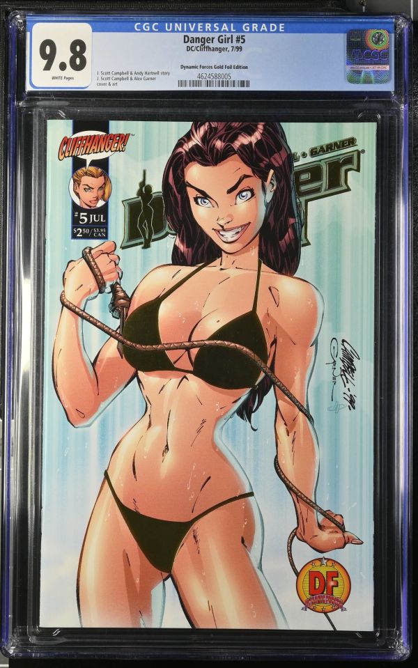 Image for Danger Girl #5 | Dynamic Forces Gold Foil Edition | CGC 9.8 | UniversalJ. Scott Campbell & Andy Hartnell storyJ. Scott Campbell & Alex Garnercover & art