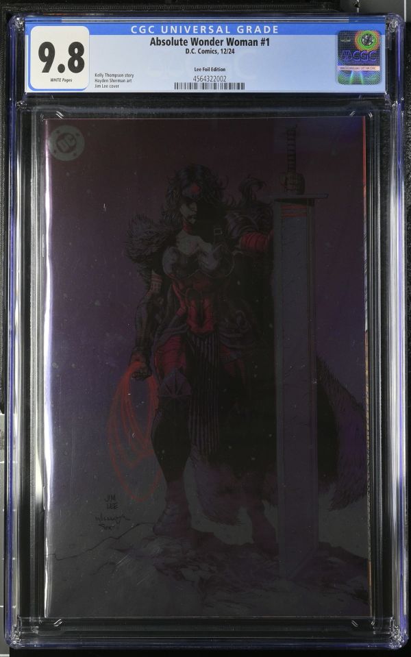 Image for Absolute Wonder Woman #1 | Lee Foil Edition | CGC 9.8 | UniversalKelly Thompson storyHayden Sherman artJim Lee cover
