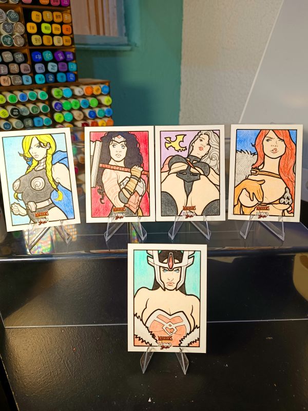 Image for Set-5 SketchCards Warriors 1° by Lucas Silva