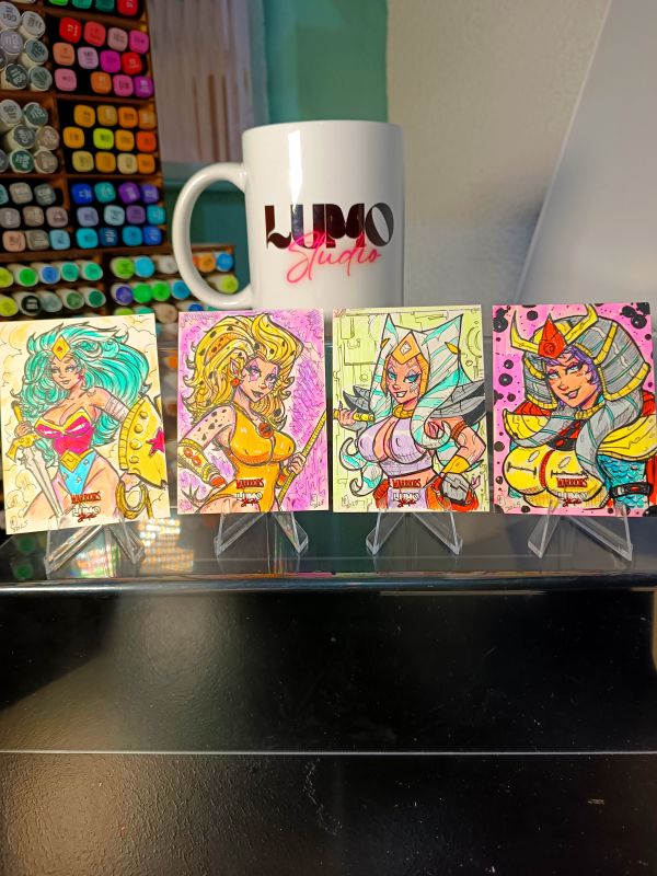 Image for Set-4 Sketchcards Warriors 1° by Eike