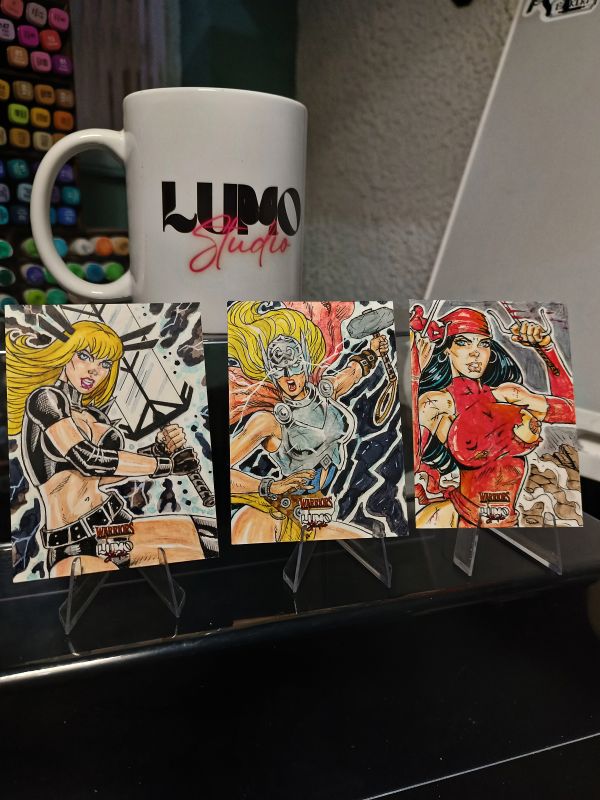 Image for Set SketchCard Warriors 1° by Jay Motta