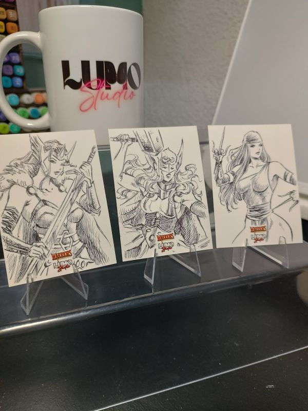 Image for Set SketchCard Warriors Set by Rafael Paiva