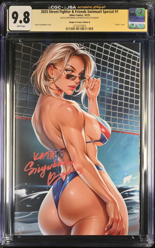 Image for 2025 Street Fighter & Friends Swimsuit Special #1 CGC 9.8 Signed by Katya Sinyukhina