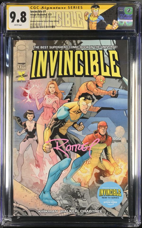 Image for Invincible #1 Amazon Animated Series Promo Edition CGC 9.8 Signed by Ryan Ottley