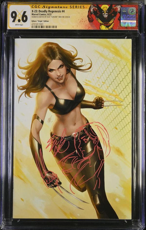 Image for X-23: Deadly Regenesis #4 CGC 9.6 Signed & Sketched by Kiat "Ejikure" Wee