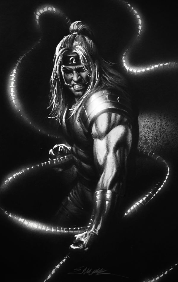Image for Ultimate Wolverine sketch cover turned virgin cover  - Omega red  charcoal by Manu Silva 